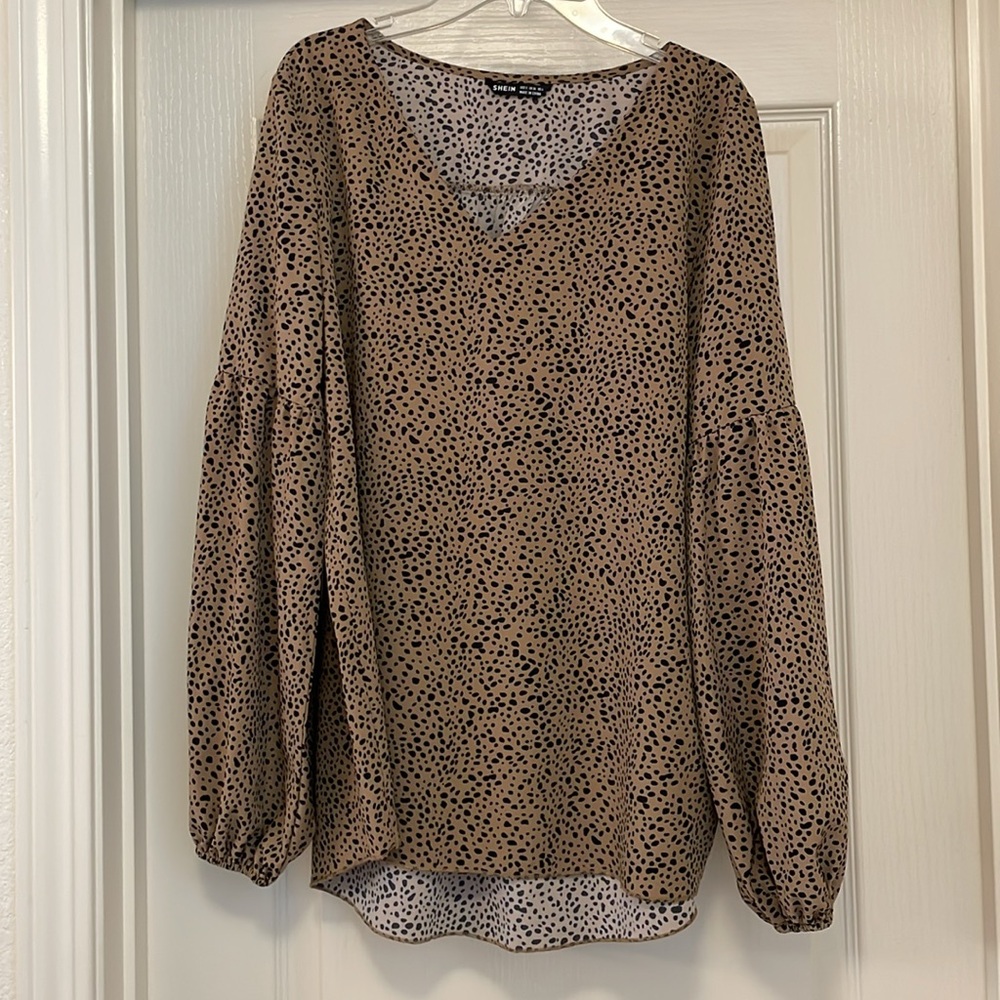 SHEIN Leopard Print Blouse Size S
